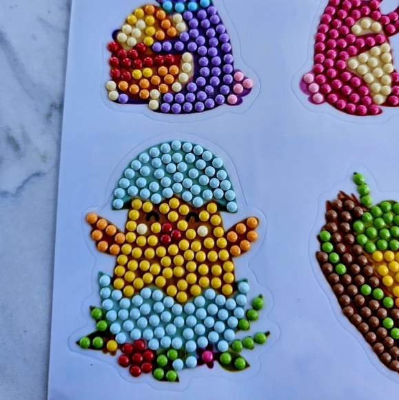 Easter Stickers Basket Stuffer Diamond Painted Stickers - Picture 2 of 6